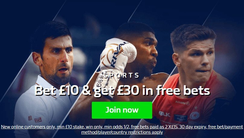 William Hill Promotional code - bet £10 get £30