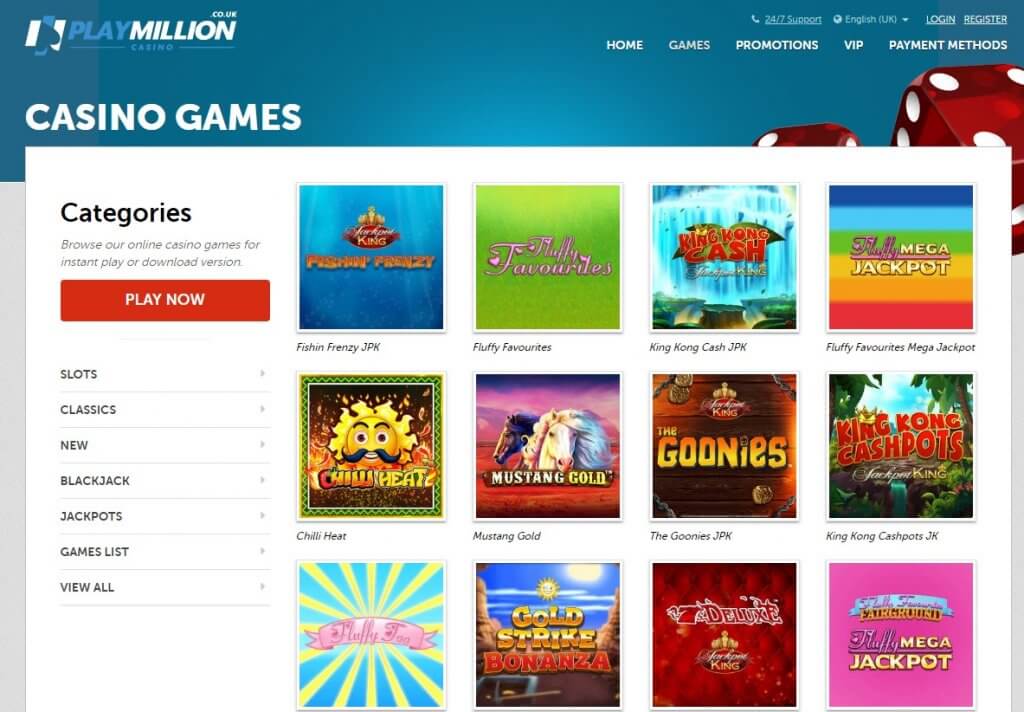 PlayMillion Casino Games